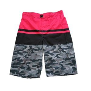 Arizona Boys Swim Trunks Size XL Waist 29" Multicolor Pattern Mesh Lined